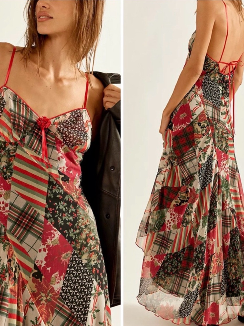 NWT free people Tis the season maxi dress Holiday Whimsy Flowy